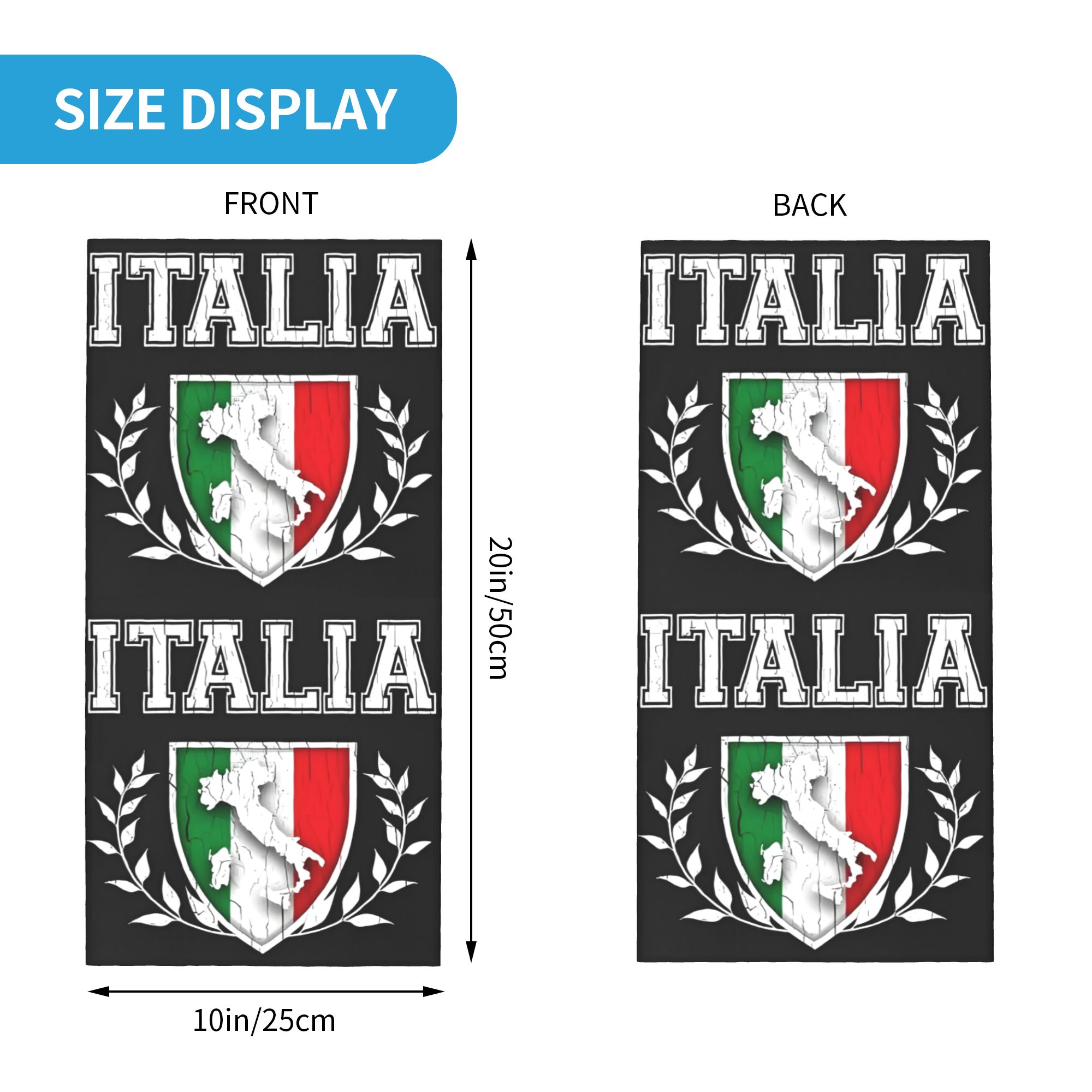 Custom Italy Flag Bandana Neck - огляд і ціна Neck Gaiter Face Cover