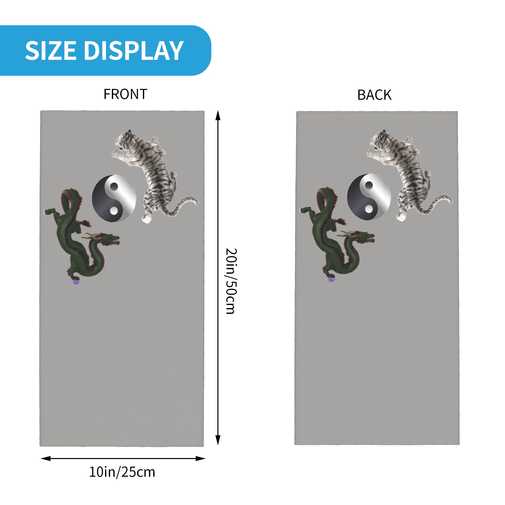 Custom Yin Yang Dragon and Tig - огляд і ціна Neck Gaiter Face Cover